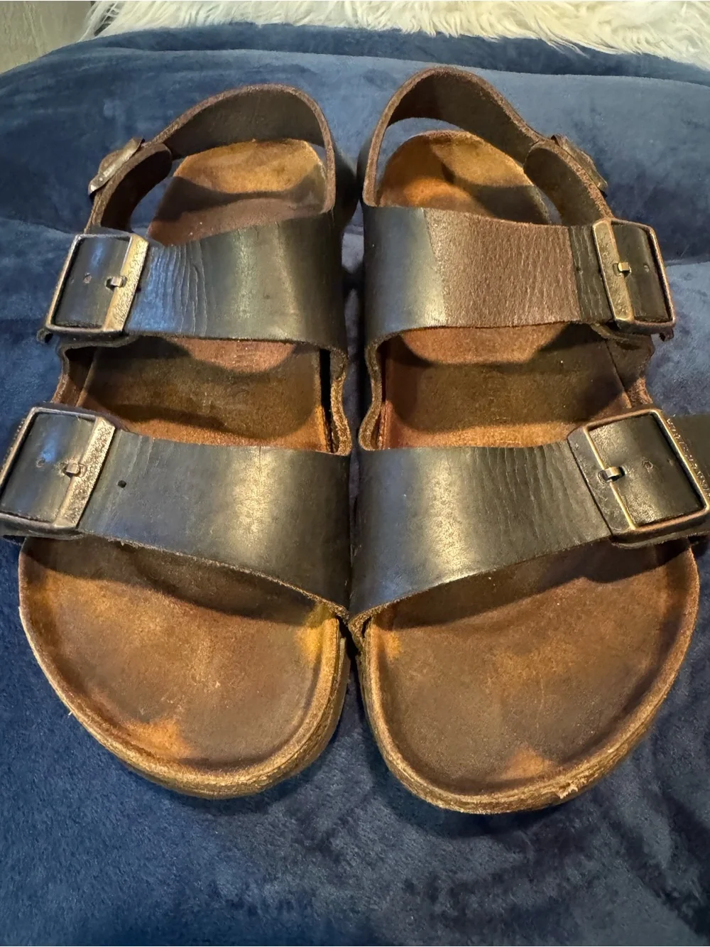 Birkenstock Milano Black Leather Buckle Sandals
